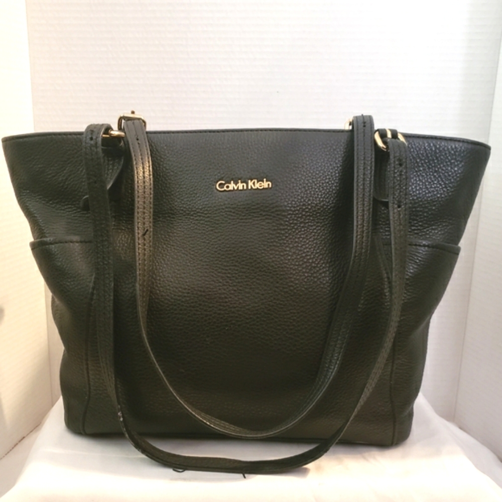 Calvin Klein Kitote Tote Bag Black Leather